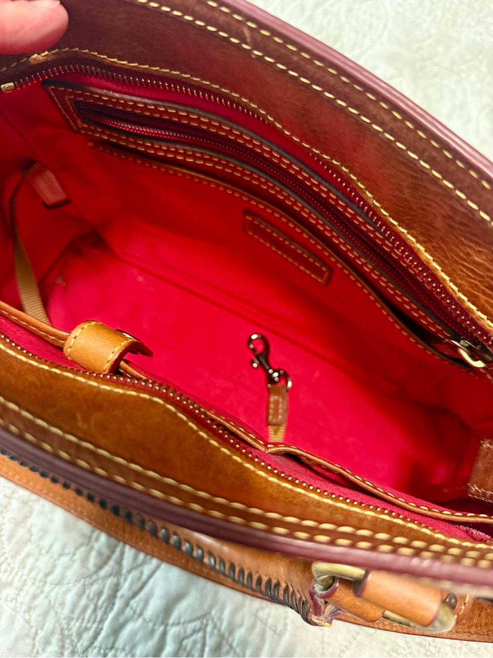 Dooney & Bourke Florentine Medium Pocket Satchel Crossbody - Picture 7 of 8